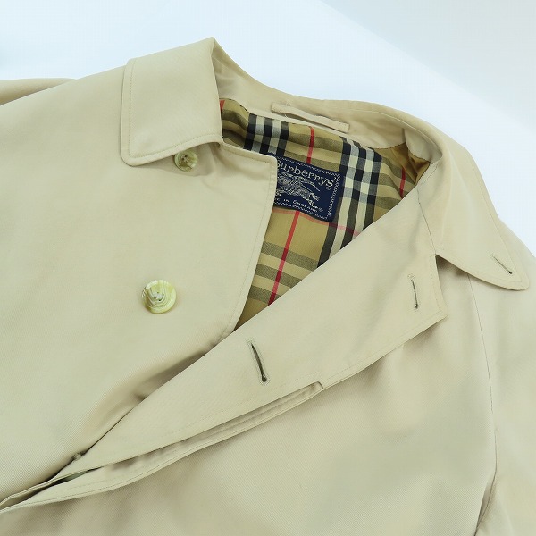 実際に弊社で買取させて頂いたBurberry's/バーバリーズ 裏地チェック柄 ステンカラーコート の画像 4枚目