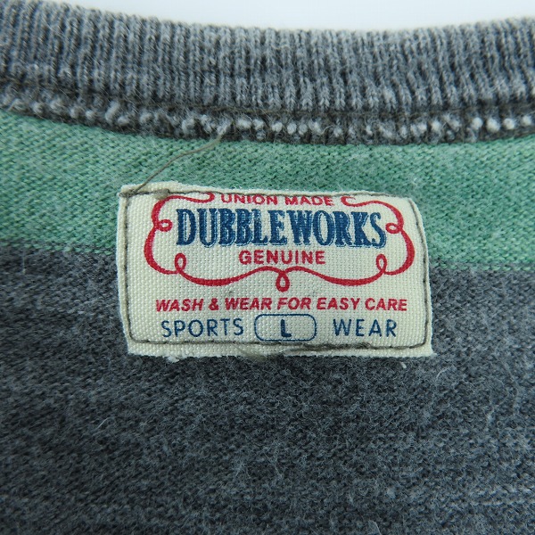 実際に弊社で買取させて頂いたDUBBLE WORKS/ダブルワークス ボーダー Tシャツ /Lの画像 2枚目