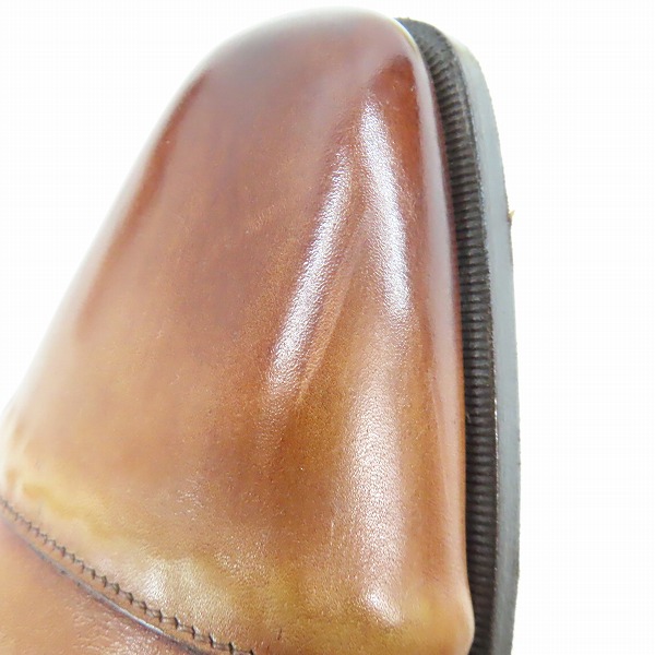 実際に弊社で買取させて頂いたSantoni/サントーニ 内羽根 ストレートチップ レザーシューズ 7.5の画像 6枚目