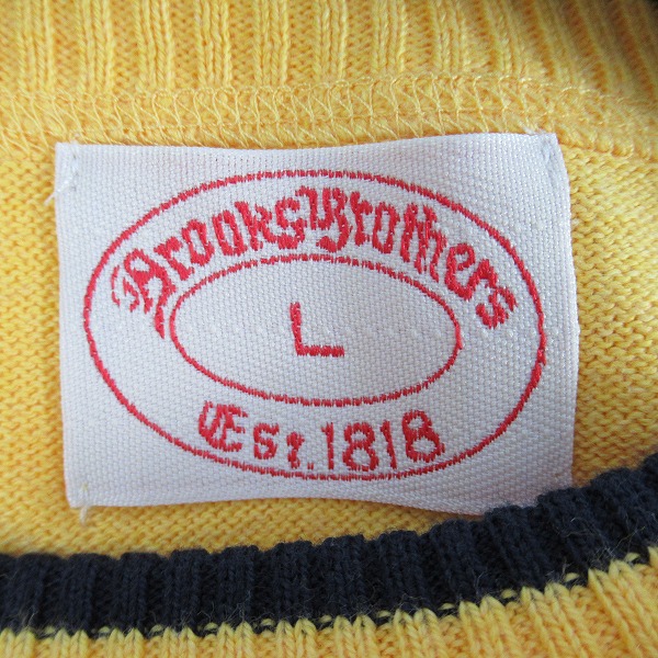 実際に弊社で買取させて頂いたBrooks brothers/ブルックスブラザーズ 長袖ニット イエロー/Lの画像 2枚目