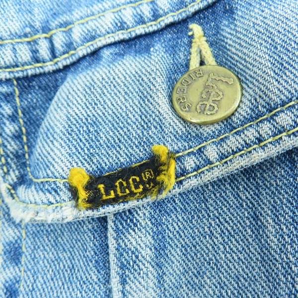 実際に弊社で買取させて頂いた【難有】Lee/リー ヴィンテージ 101-J 70s初期 四角黒タグ デニムジャケット/38の画像 3枚目