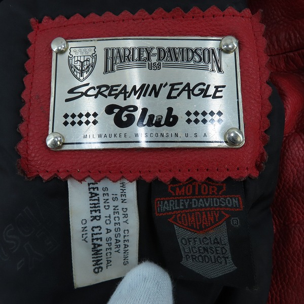 実際に弊社で買取させて頂いたHARLEY DAVIDSON/ハーレーダビッドソン レザー スタジャン/Mの画像 3枚目