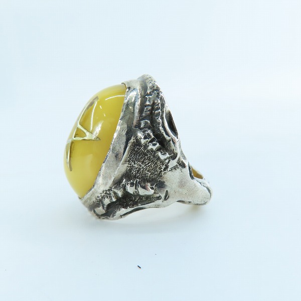 実際に弊社で買取させて頂いたALEX STREETER/アレックスストリーター エンジェルハートリング 17年限定/30周年記念 パウダーバルティックアンバー/14号の画像 3枚目