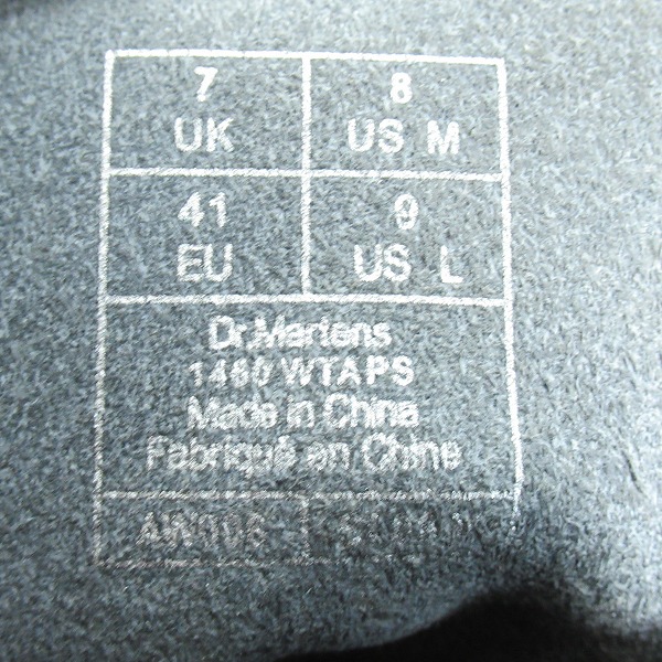実際に弊社で買取させて頂いた【未使用】WTAPS×Dr. Martens/ダブルタップス×ドクターマーチン 1460 Remastered Boot/リマスタードブーツ 26446001/UK7の画像 6枚目
