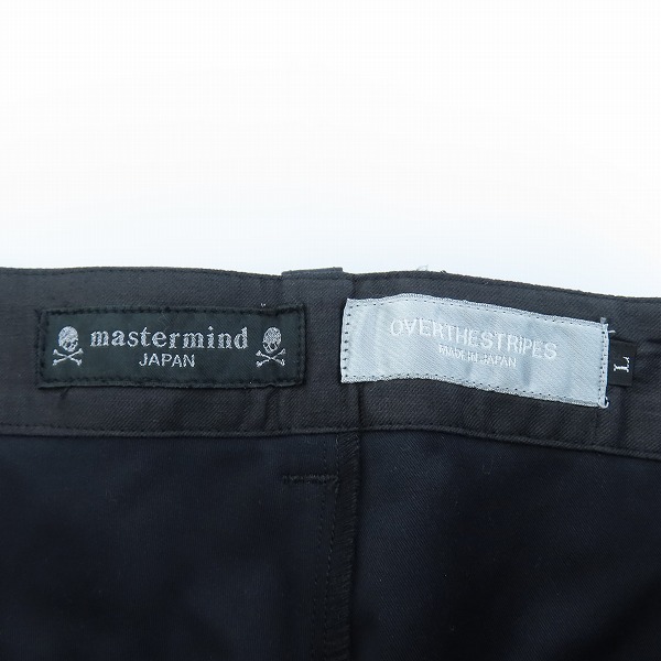 実際に弊社で買取させて頂いた【未使用】mastermind × OVER THE STRIPES/マスターマインド × オーバーザストライプス レイヤードパンツ Lの画像 2枚目
