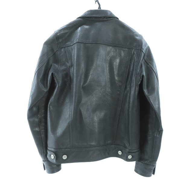 実際に弊社で買取させて頂いたRUDE GALLERY BLACK REBEL/ルードギャラリーブラックレーベル レザー トラッカー ジャケット/Sの画像 1枚目