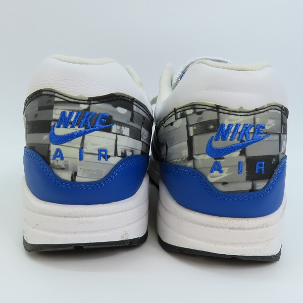 実際に弊社で買取させて頂いたNIKE×atmos/ナイキ×アトモス AIR MAX 1 PRNT/エアマックス1 プリント BLUE WE LOVE NIKE AQ0927-100/28の画像 1枚目