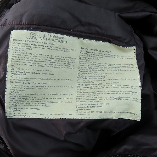 実際に弊社で買取させて頂いたMONCLER GRENOBLE / モンクレールグルノーブル 90S 青タグ ダウンジャケット/1の画像 4枚目