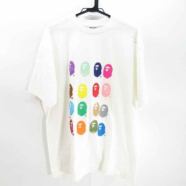実際に弊社で買取させて頂いたA BATHING APE/ア ベイシングエイプ マルチカラー/サル顔プリント 半袖Tシャツ XL