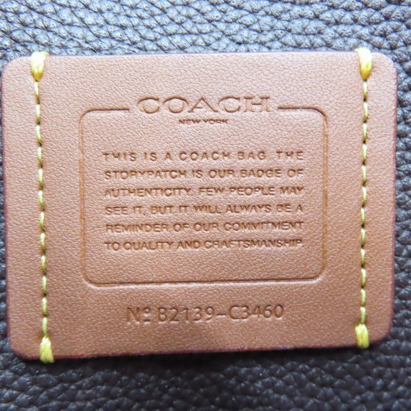 実際に弊社で買取させて頂いたCOACH/コーチ レザー トート ハンドバッグ/ショルダーバッグ ブラック C3460の画像 4枚目