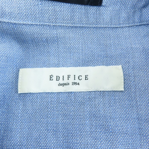 実際に弊社で買取させて頂いたEDIFICE/エディフィス 七分丈 ハーフボタンシャツ 18-051-300-1007-1-0/Lの画像 2枚目