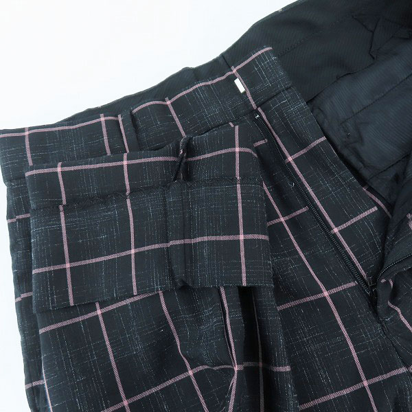 実際に弊社で買取させて頂いたWACKO MARIA×DORMEUIL/ワコマリア×ドーメル チェック柄 ウールスラックスパンツ Sの画像 2枚目