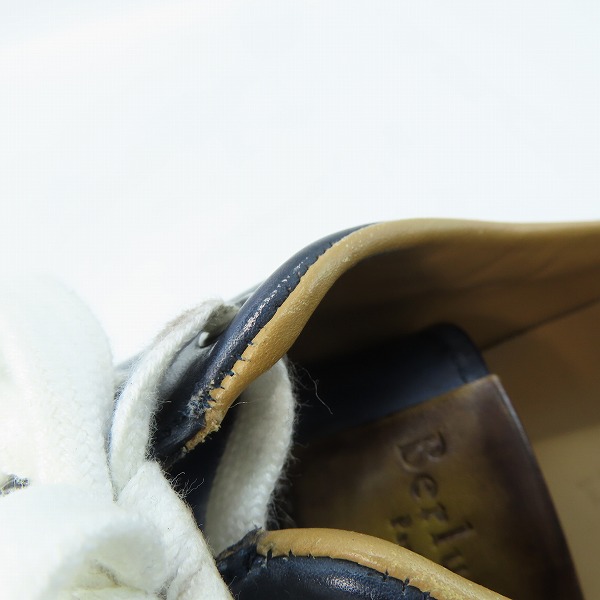 実際に弊社で買取させて頂いたBERLUTI/ベルルッティ ローカットスニーカー ネイビー 1126/8の画像 8枚目