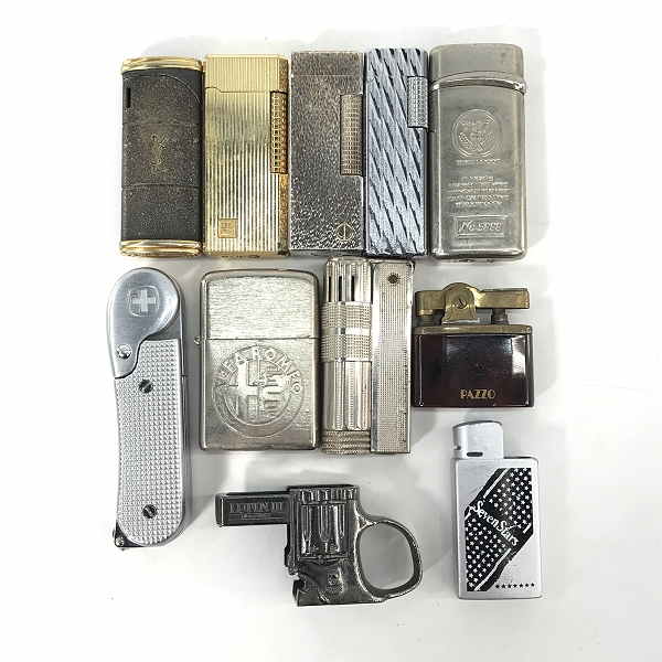 実際に弊社で買取させて頂いた【おまとめ】イブサンローラン/ジバンシィ/ダンヒル 他 オイルライター/ガスライター/ライターケース