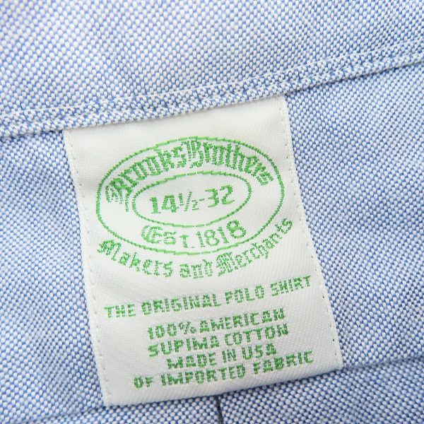 実際に弊社で買取させて頂いたBROOKS BROTHERS/ブルックスブラザーズ シャンブレーシャツ/14.5-32の画像 2枚目