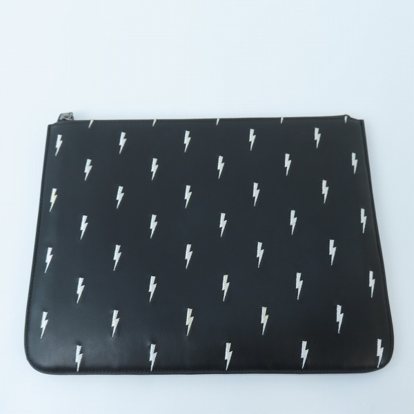 実際に弊社で買取させて頂いたNEIL BARRETT/ニールバレット  サンダーボルト レザークラッチバッグの画像 1枚目