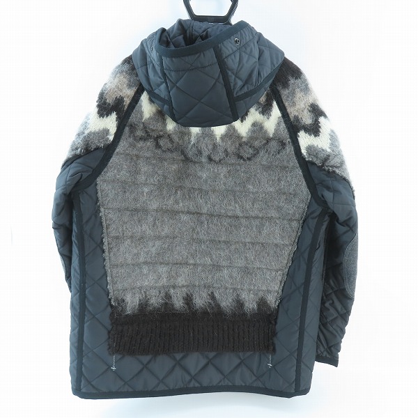 実際に弊社で買取させて頂いたJUNYA WATANABE MAN/ジュンヤワタナベマン AD2021 ノルディックジャガードフードブルゾン WH-J019/Sの画像 1枚目