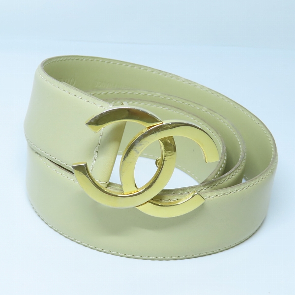 実際に弊社で買取させて頂いたCHANEL/シャネル ココマーク レザー ベルト　