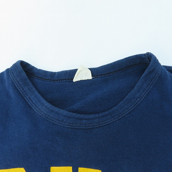 実際に弊社で買取させて頂いたChampion/チャンピオン プロダクツタグ ヴィンテージ/ビンテージ BYU71 Tシャツ ネイビー/XLの画像 4枚目