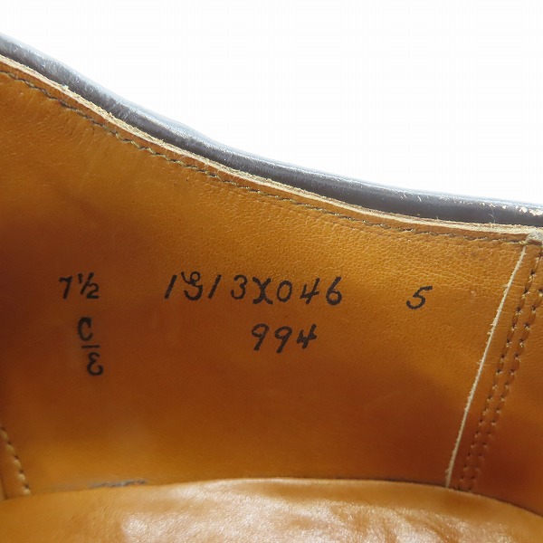 実際に弊社で買取させて頂いたAlden/オールデン コードバン サドルシューズ プレーントゥ 994/7.5 の画像 5枚目
