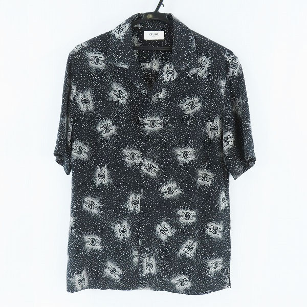 実際に弊社で買取させて頂いた【JPタグ】CELINE/セリーヌ シルク ハワイアンシャツ クレープ ド シーヌ ルーズフィット 2C946932W.38CE/36
