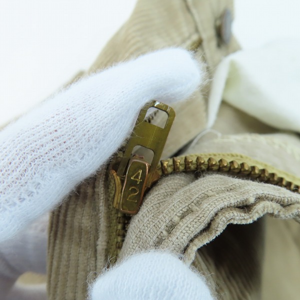 実際に弊社で買取させて頂いたLevis/リーバイス 80s ヴィンテージ 刻印536 白タブ コーデュロイパンツ ベージュ 519-1523 W32 L32の画像 7枚目