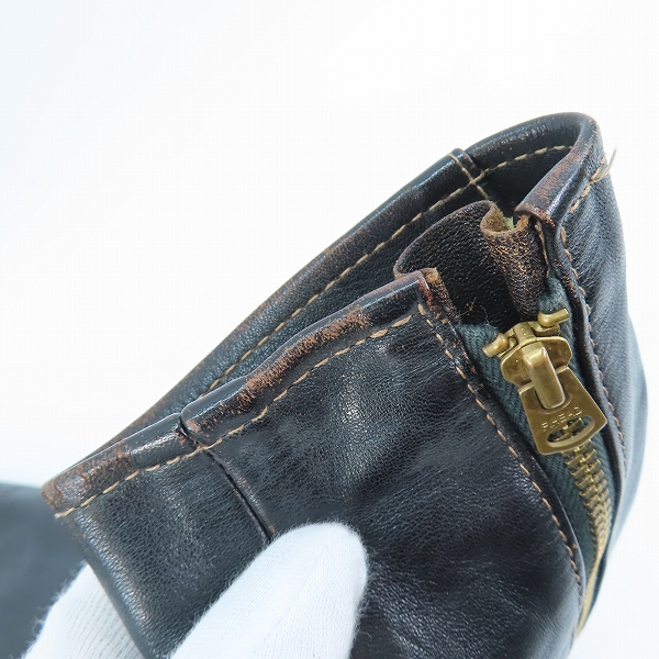 実際に弊社で買取させて頂いたThe Flat Head/フラットヘッド 馬革/ホースハイド シングルライダースジャケット 40の画像 4枚目