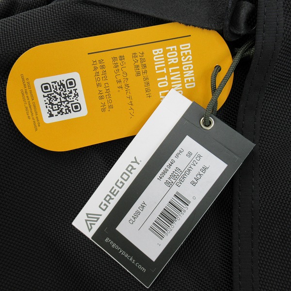実際に弊社で買取させて頂いた【未使用】GREGORY/グレゴリー CLASSIC EVERYDAY/クラシック エヴリデイ デイパック/リュックサック 21Lの画像 6枚目