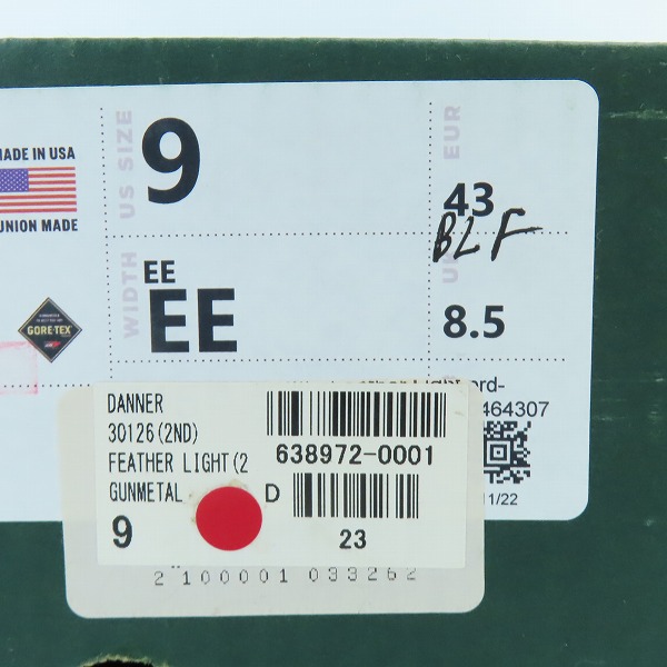 実際に弊社で買取させて頂いたDANNER/ダナー FEATHER LIGHT フェザーライト マウンテンブーツ 30126/9の画像 9枚目