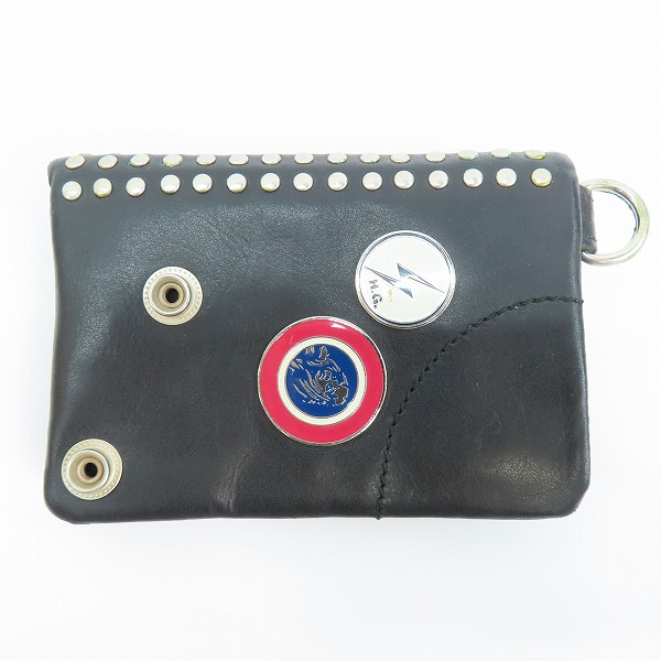 実際に弊社で買取させて頂いたHYSTERIC GLAMOUR/ヒステリックグラマー スタッズ 二つ折り財布の画像 1枚目