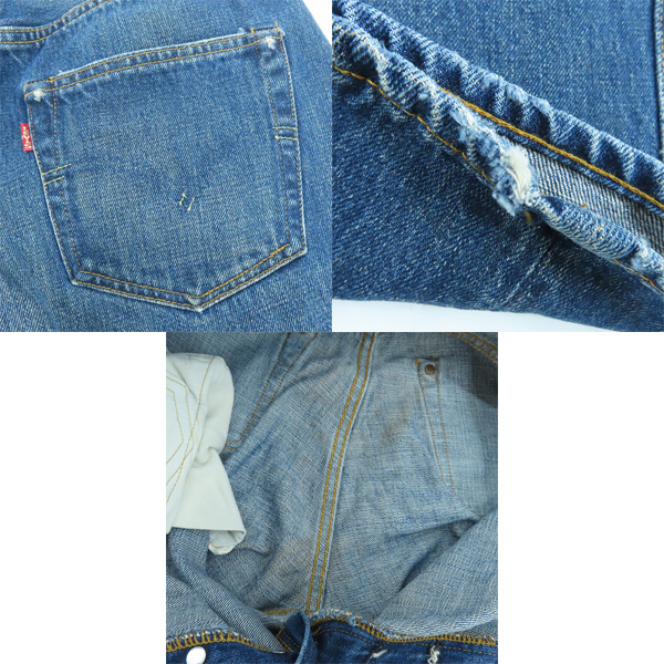実際に弊社で買取させて頂いたLEVI'S/リーバイス 501XX 復刻 ボタン裏刻印555 ビッグE 赤耳 デニムパンツ 47501-0117の画像 8枚目
