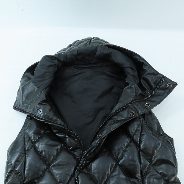実際に弊社で買取させて頂いたBACKLASH/バックラッシュ レザー ハイネック ダウン ベスト 1526-01/Sの画像 2枚目