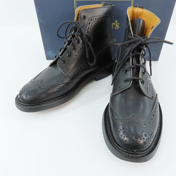 実際に弊社で買取させて頂いたTrickers/トリッカーズ  MOLTON/モールトン カントリーブーツ ウイングチップ M2508/8.5