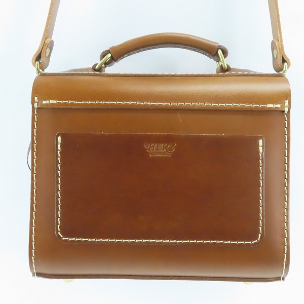 実際に弊社で買取させて頂いたHERZ/ヘルツ レザークラシック 2way 樽型ミニバッグ/ショルダーバッグの画像 1枚目