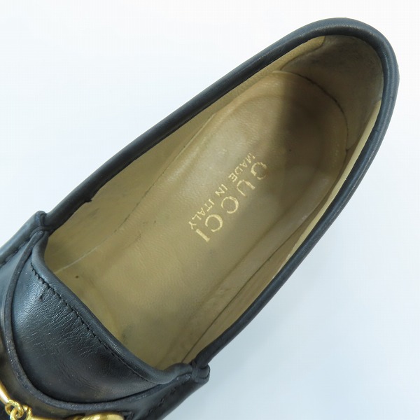 実際に弊社で買取させて頂いたGUCCI/グッチ ホースビット スウェードレザー ローファーシューズ　100 0255/37.5Cの画像 4枚目