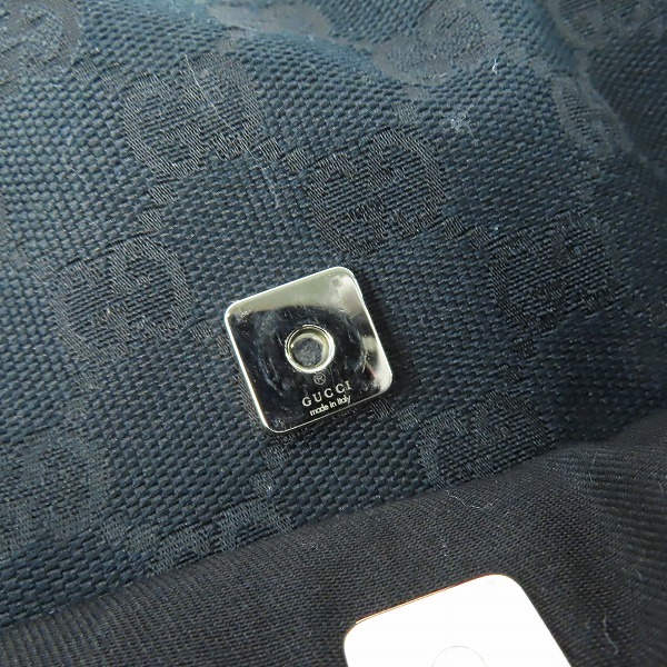 実際に弊社で買取させて頂いたGUCCI/グッチ GG キャンバス パンチング ショルダーバッグ ブラックの画像 7枚目