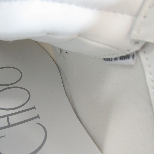 実際に弊社で買取させて頂いたJIMMY CHOO/ジミーチュウ FLORENT/M QYA X SILVER/WHITE スニーカー/41の画像 6枚目