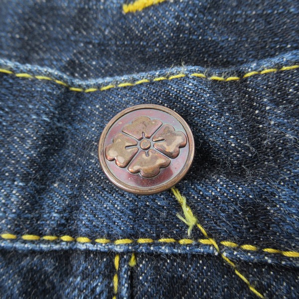 実際に弊社で買取させて頂いたEVISU/エヴィス GENES OSAKA サガラ刺繡 カモメプリント デニムパンツ/40の画像 5枚目