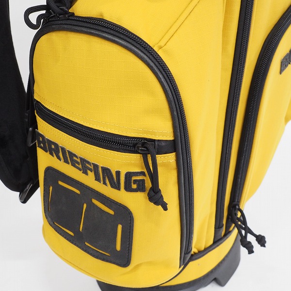 実際に弊社で買取させて頂いたBRIEFING/ブリーフィング CR-9 FD RIP MUSTARD 8.5型 4分割 スタンド式キャディバッグ イエローの画像 6枚目