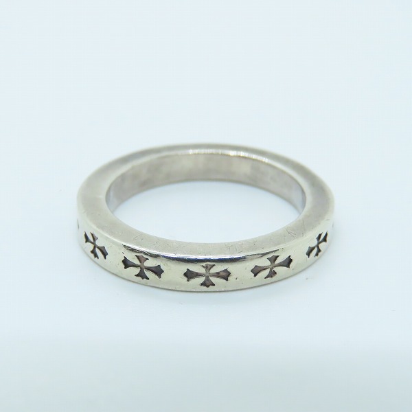 実際に弊社で買取させて頂いた【ギャラ付】CHROME HEARTS/クロムハーツ 3mm スペーサーリング FUCK YOU ｗ/1ダイヤ/16号の画像 3枚目