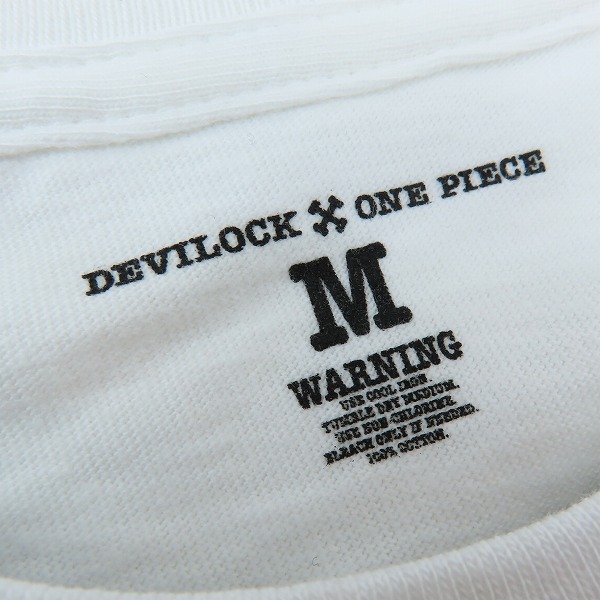 実際に弊社で買取させて頂いたDEVILOCK×ONE PIECE/デビロック×ワンピース コラボ プリント Tシャツ /Mの画像 2枚目