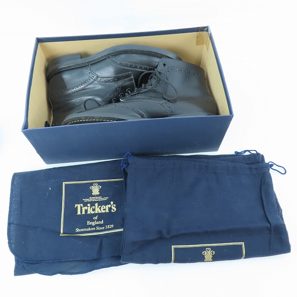 実際に弊社で買取させて頂いたTrickers/トリッカーズ  MOLTON/モールトン カントリーブーツ ウイングチップ M2508/8.5の画像 8枚目