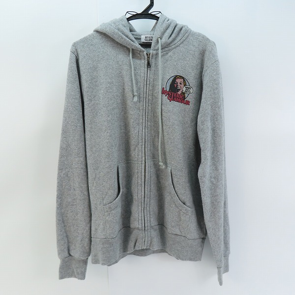 実際に弊社で買取させて頂いたHYSTERIC GLAMOUR/ヒステリックグラマー ガール プリント ジップアップパーカー 0213CF05 L