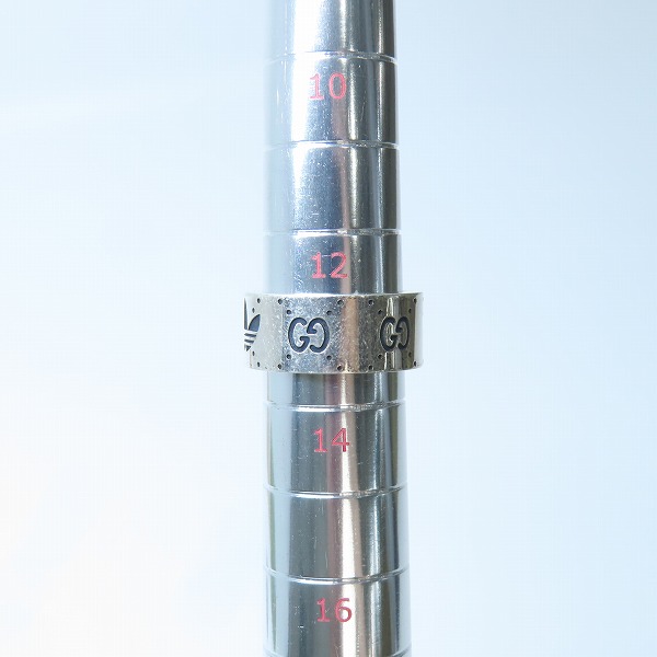 実際に弊社で買取させて頂いたGUCCI×adidas/グッチ×アディダス エングレービングリング 14 /13号の画像 8枚目