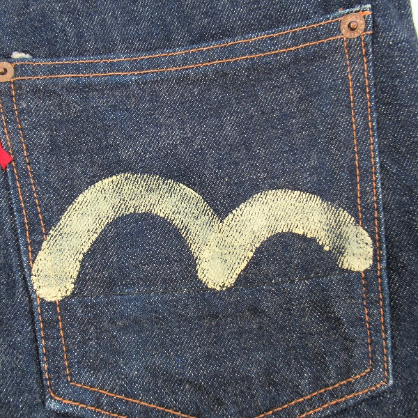 実際に弊社で買取させて頂いたEVIS/エヴィス/エビス 初期　サスペンダー付きデニムパンツ/32の画像 7枚目