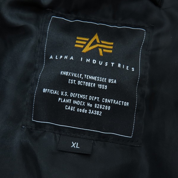 実際に弊社で買取させて頂いたALPHA INDUSTRIES/アルファ インダストリーズ MA-1 シープレザージャケット/ TA1632-082/XLの画像 2枚目
