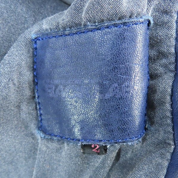 実際に弊社で買取させて頂いたBACKLASH/バックラッシュ シングルライダース ジャパンホースレザー 1606-01/Mの画像 3枚目