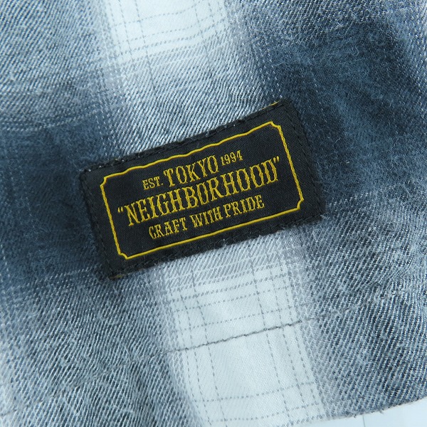 実際に弊社で買取させて頂いたNEIGHBORHOOD/ネイバーフッド 20SS B&C/C-SHIRT.LS 201ARNH-SHM03 オンブレ チェック ネルシャツ/Mの画像 3枚目
