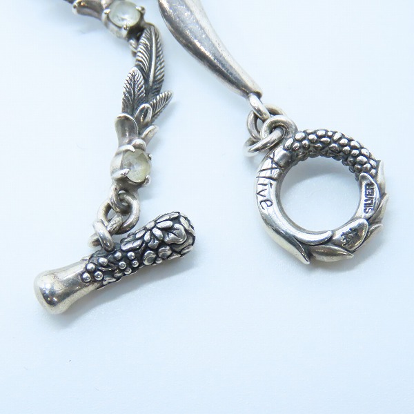 実際に弊社で買取させて頂いた【ギャラ付き】Bloody Mary/ブラッディマリー Alive ×ホワイトトパーズ ブレスレット/18cmの画像 5枚目