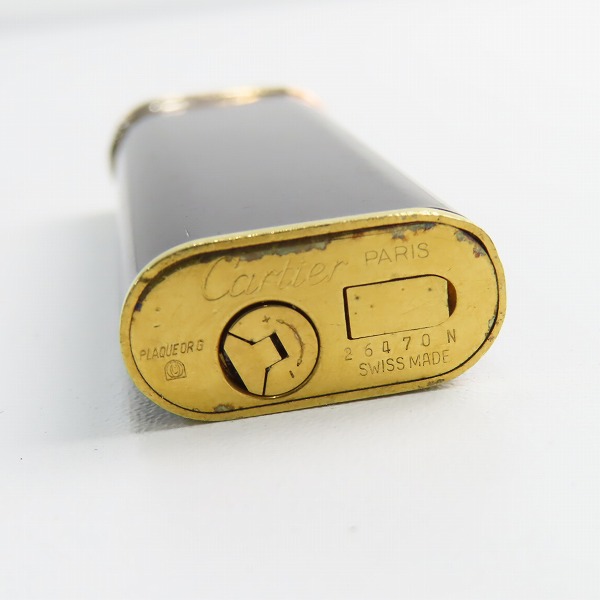 実際に弊社で買取させて頂いた(2)Cartier/カルティエ ガスライター ブラック×ゴールドの画像 3枚目